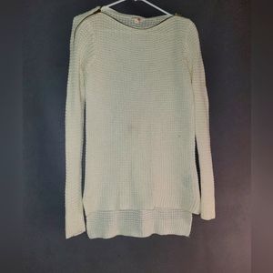 G by Guess womens cream zip neck sweater long-sleeved size S